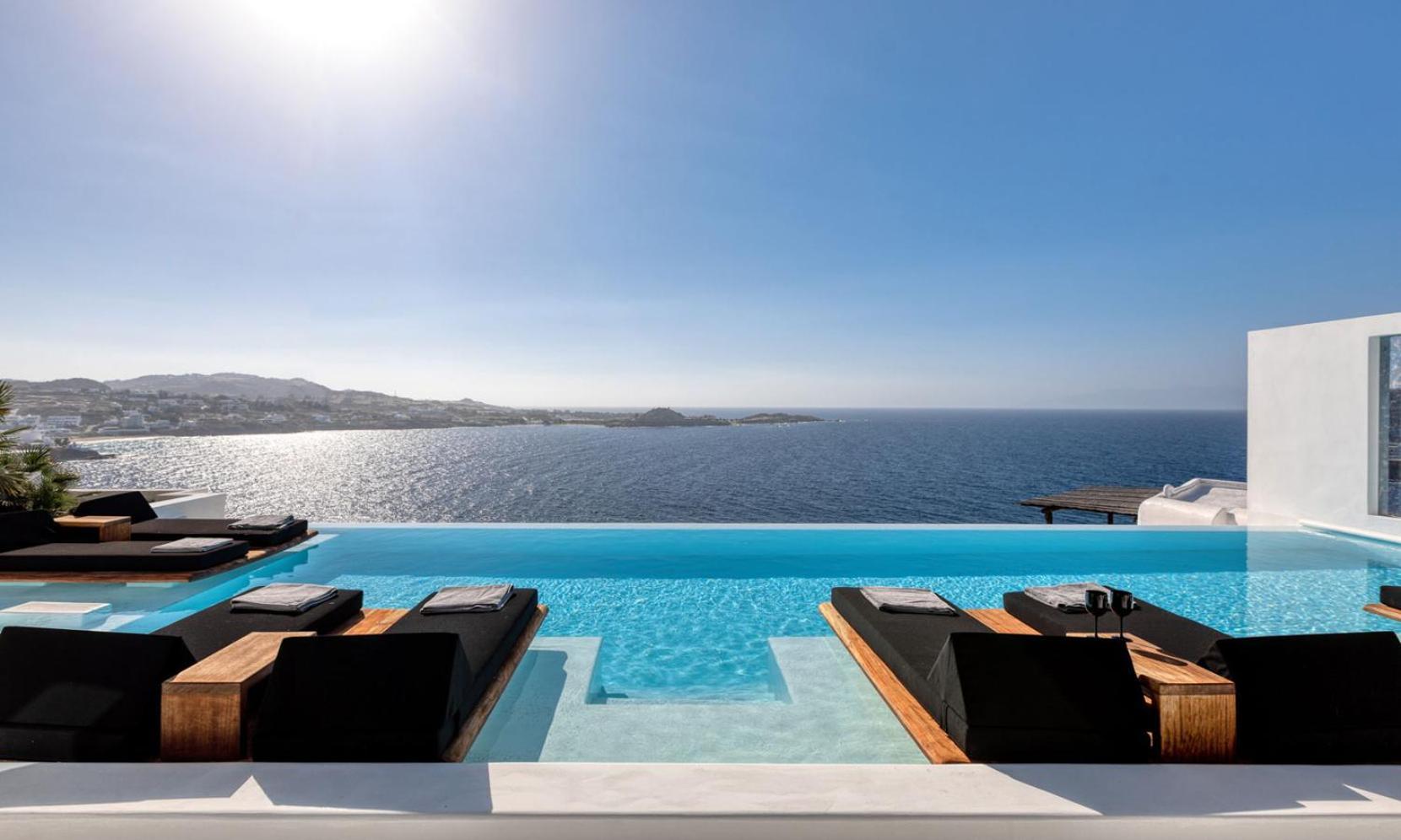 Psarou Black Villa 2 Bagian luar foto