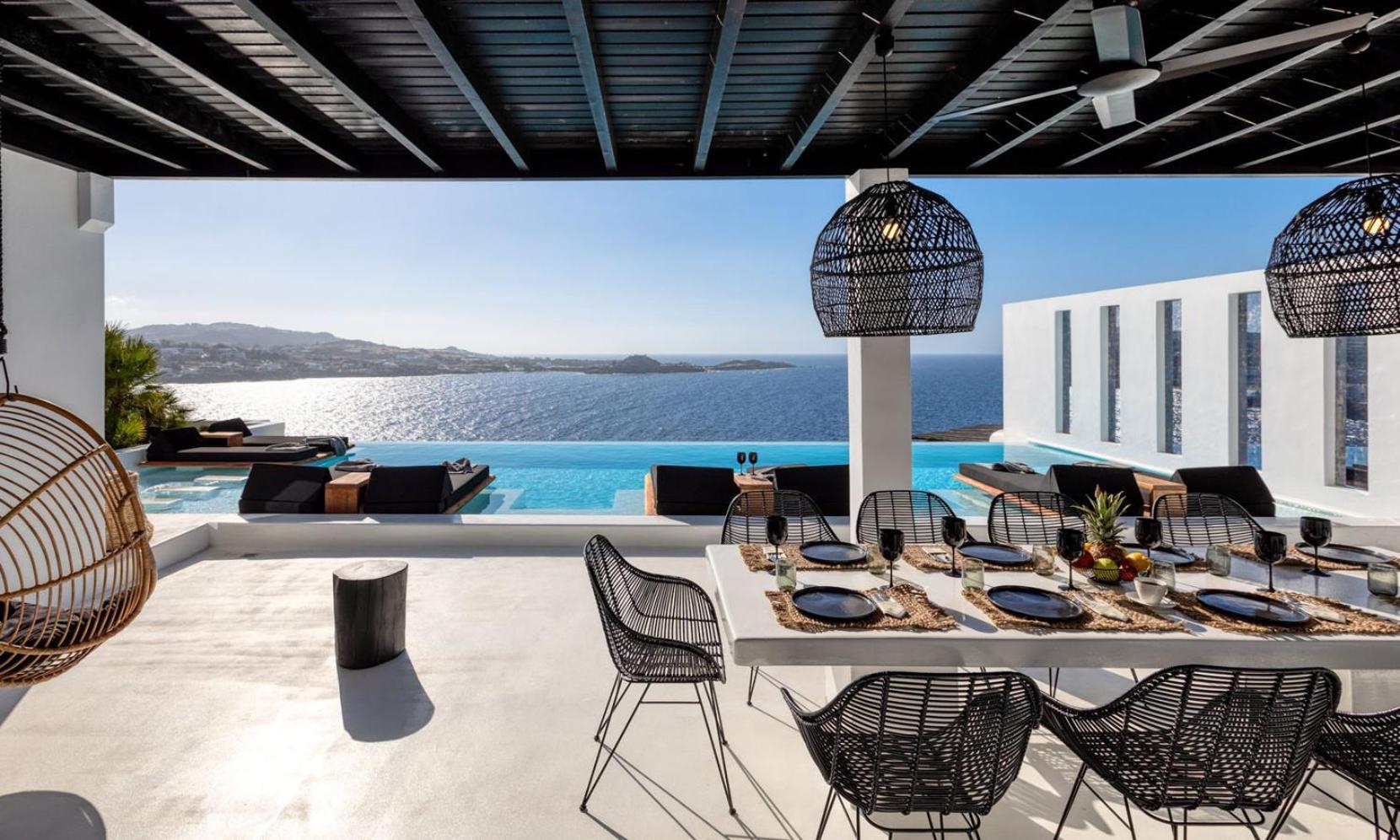 Psarou Black Villa 2 Bagian luar foto