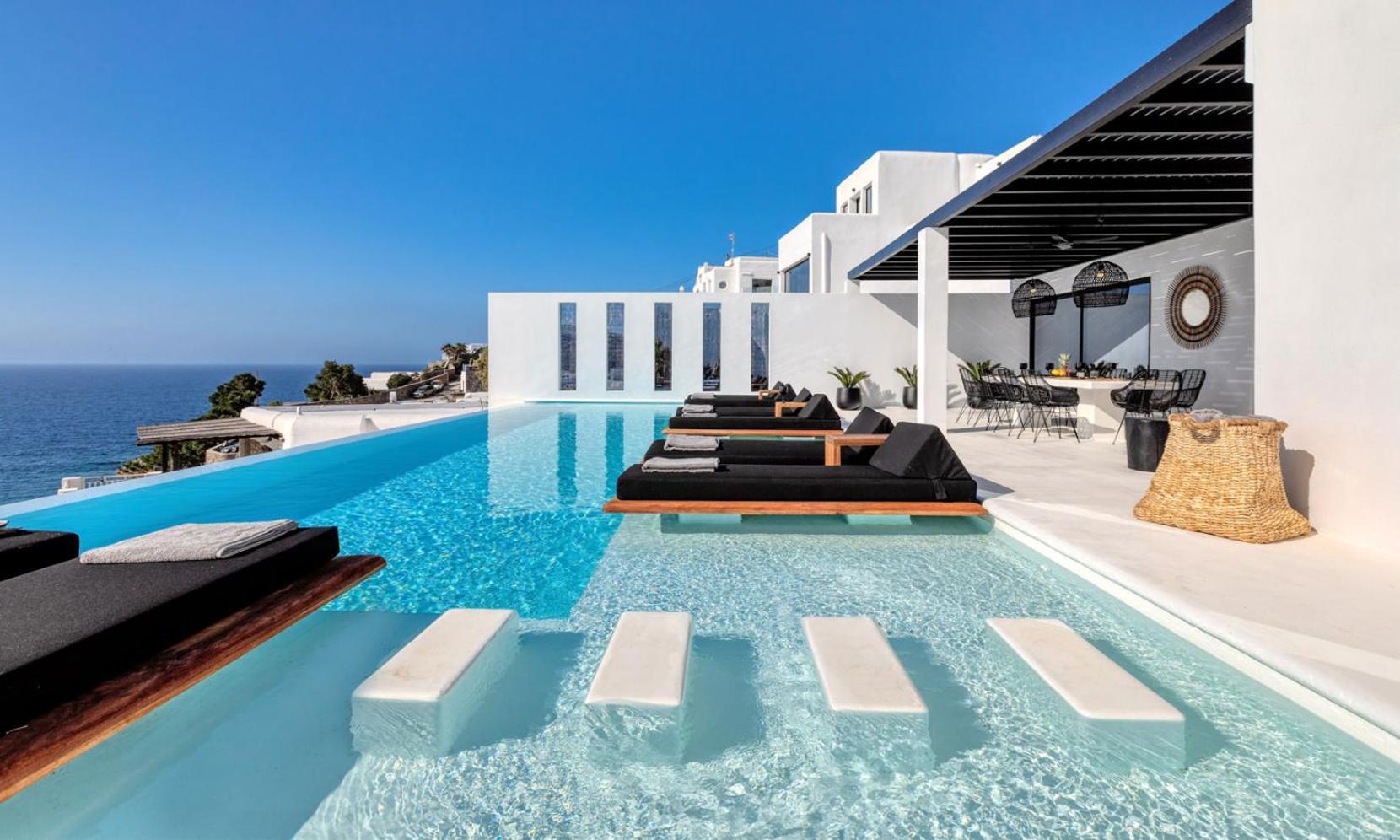 Psarou Black Villa 2 Bagian luar foto