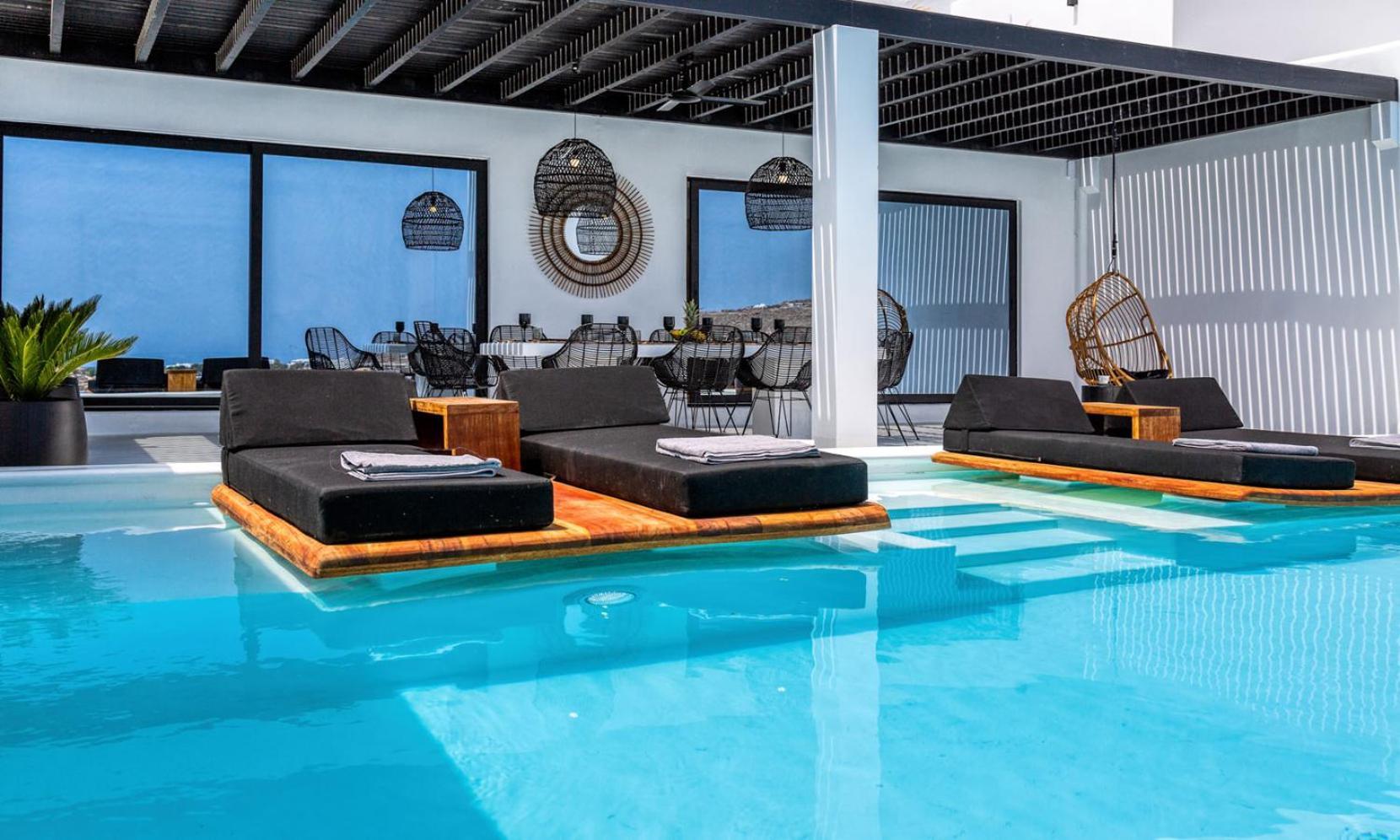 Psarou Black Villa 2 Bagian luar foto