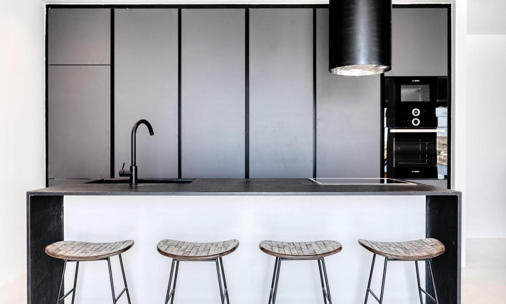 Psarou Black Villa 2 Bagian luar foto